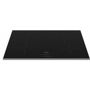 Beko HII64401SMTX, Inductie, 4 zone de gatit, Booster, Stop & Go, OverHeat Safety, Auto Shutdown, 60 cm, Negru
