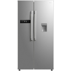 Frigider Side By Side Tesla RB5201FMXE, 535 L, Clasa E, Total No Frost, Inverter, Display, Dozator apa, 177 cm, Inox