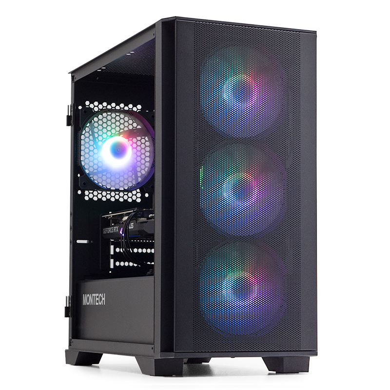 PC Gaming ZMEU Epic Plus, Intel i5-12400F 2.5GHz, 16GB DDR5, 1TB SSD, RTX 3050 8GB GDDR6, Iluminare RGB