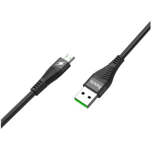 Cablu periferice Hoco USB tip A Male la micro USB Male, 1.2 m, Negru