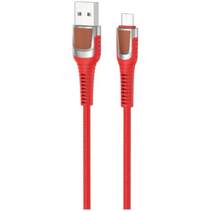 Cablu periferice Hoco USB tip A Male la micro USB Male, 1.2 m, Rosu
