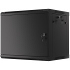 Lanberg WF01-6409-00B 9U, Wall mount, 450 mm, Metal door, Negru