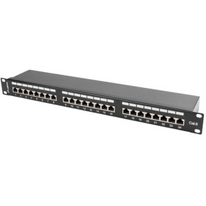 Accesoriu retea Lanberg Patch panel 19 inch 24 Port CAT6 FTP shielded Black