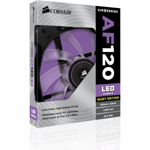 Corsair Air Series AF120 LED Purple Quiet Edition High Airflow 120mm Fan