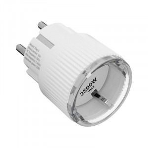 Shelly Priza Plug S, Wi-Fi, 2500 W, Monitorizare consum, Programare, Alb