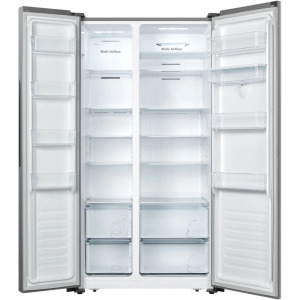 Heinner HSBS-520NFXWDF+, 519 L, Full No Frost, Dozator de apa, Display, Clasa F, 179 cm, Inox