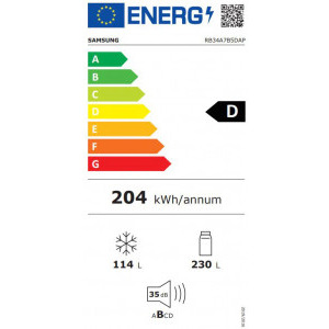 Samsung RB34A7B5DAP/EF, Bespoke, 344 L, No Frost, Clasa D, Metal Cooling, Digital Inverter, Panou personalizabil