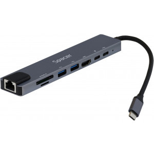 Spacer 8-in-1, USB Tip C, 1x HDMI, 2x USB, 2x USB-C