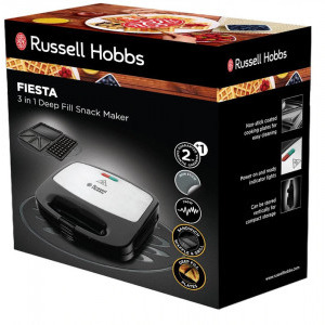 Russell Hobbs Sandwich-maker Fiesta 3 in 1 Deep Fill 24540-56, 750W, Culoare