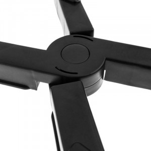 Procart Suport mobil pentru unitate PC, ajustabil 8-25 cm, 4 roti pivotante, Negru