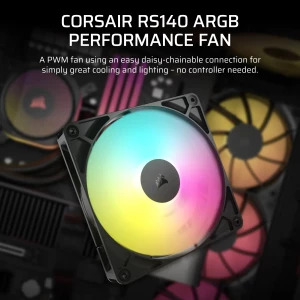 Corsair RS Series RS140 ARGB 140mm Two Fan Pack Black