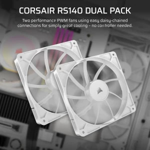 Corsair RS Series RS140 140mm Two Fan Pack White