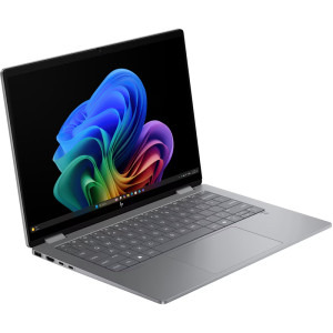 HP 14'' OmniBook X Flip 2-in-1 14-fk0024nn, 1920 x 1200 IPS Touch, Procesor AMD Ryzen™ AI 5 340 (16M Cache, up to 4.8 GHz), 16GB LPDDR5X, 1TB SSD, AMD Radeon 840M, Win 11 Home, Meteor Silver