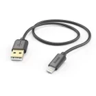 Cablu de date / adaptor Hama USB Male la Lightning Male, 1.5 m, Black
