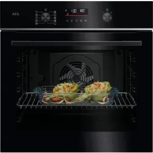 Cuptor incorporabil AEG TU5PB431SB, Electric, 72 L, Autocuratare pirolitica, SurroundCook, My AEG Care, Grill, Clasa A++, Negru