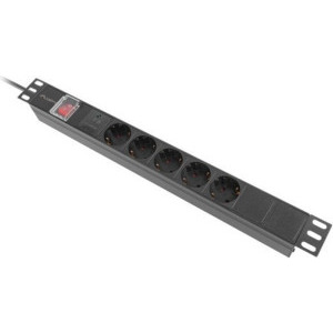 Accesoriu UPS Lanberg PDU PDU-05F-0200-IEC-BK 5x SCHUKO, 2m, Black