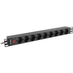 Accesoriu UPS Lanberg PDU-09F-0300-BK, 9x SCHUKO, 3m, Black