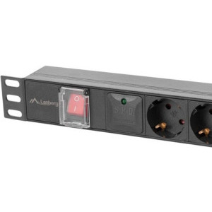 Lanberg PDU-06F-0200-BK, 6x SCHUKO, 2m, Black