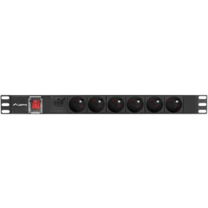 Lanberg PDU-06E-0200-BK, 6x Type E, 2m, Black