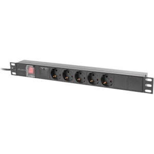 Lanberg PDU-05F-0200-BK, 5x SCHUKO, 2m, Black