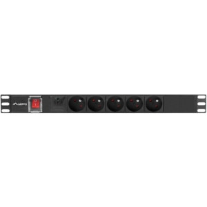 Lanberg PDU-05E-0200-BK, 5x Type E, 2m, Black
