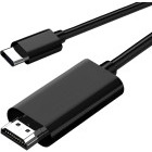 Cablu video Spacer USB-C Male - HDMI Male, 2 m, Negru