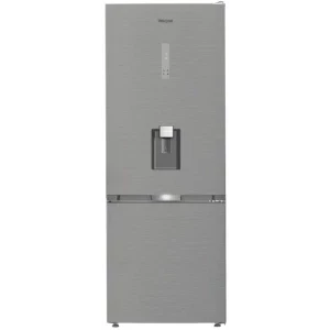 Combina frigorifica Whirlpool WHK2 6493W X5E, 490 L, Clasa D, Total No Frost, Inverter, 6th Sense, Space Management, Control electronic, Dozator apa, 192 cm, Inox