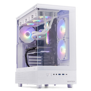 PC Gaming BALAUR Legendar Esports Edition Alb, Intel i5-14400F 2.5GHz, 16GB DDR5, 1TB SSD, RX 9060 XT 16GB GDDR6, Iluminare RGB