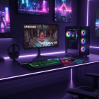 PC Gaming DRAGON Battle Pack Ryzen 5 7500X3D (include PC Gaming, Monitor Gaming, Mouse, Tastatura, Casti, Mouse pad)