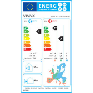 VIVAX Multisplit R-Design White, 9000 BTU + 9000 BTU + 9000 BTU + 9000 BTU + 12000 BTU, Clasa A++/A, Wi-Fi Ready, Inverter, Golden Fin, Ionizator