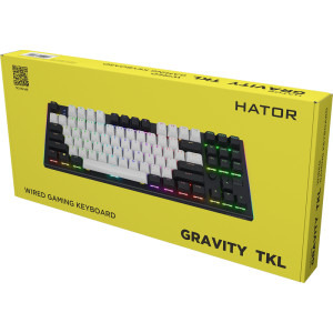 HATOR Gravity TKL RGB Black Aurum Orange Linear Rev. 2.0 Switch Mecanica