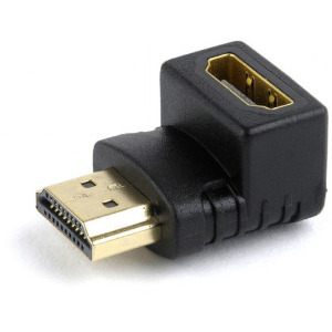 Adaptor Gembird 1x HDMI Male - 1x HDMI Female, Conector 90 grade, Negru