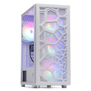 Gaming ZMEU Legendar Max Alb, AMD Ryzen 5 5600 3.5GHz, 16GB DDR4, 1TB SSD, RX 6600 8GB GDDR6, Iluminare RGB