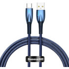 Cablu de date / adaptor Baseus Glimmer, USB Male la USB-C Male, 100 W, 1 m, Blue
