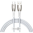 Cablu de date / adaptor Baseus Glimmer, USB Male la USB-C Male, 100 W, 1 m, White