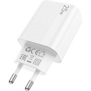 Incarcator retea Lamtech LAM112693, 1x USB-C, Power Delivery 25W, White
