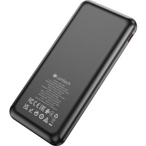 Lamtech LAM112891, 10000 mAh, 2x USB, 1x USB-C, Quick Charge 3.0 + Power Delivery 20W, Black