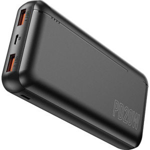 Lamtech LAM112907, 20000 mAh, 2x USB, 1x USB-C, Quick Charge 3.0 + Power Delivery 20W, Black