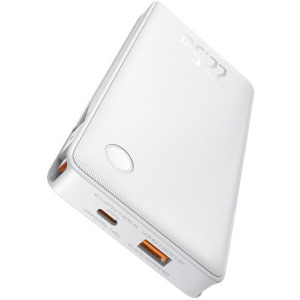 Baseus Airpow Lite, 10000 mAh, 1x USB, 2x USB-C, 22.5 W, Cablu USB-C & Lightning integrat, White