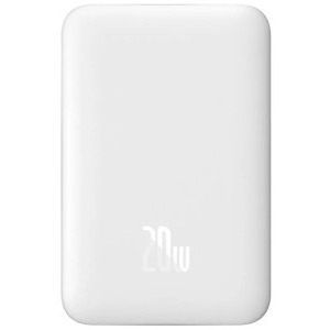 Baterie externa Baseus Magnetic Mini Wireless, 10000 mAh, 1x USB-C, 20 W, MagSafe, White