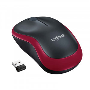 Logitech M185, Wireless, Red