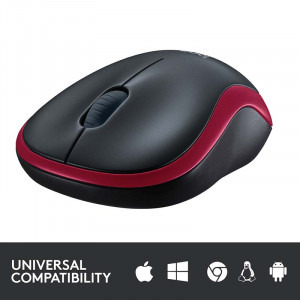 Logitech M185, Wireless, Red
