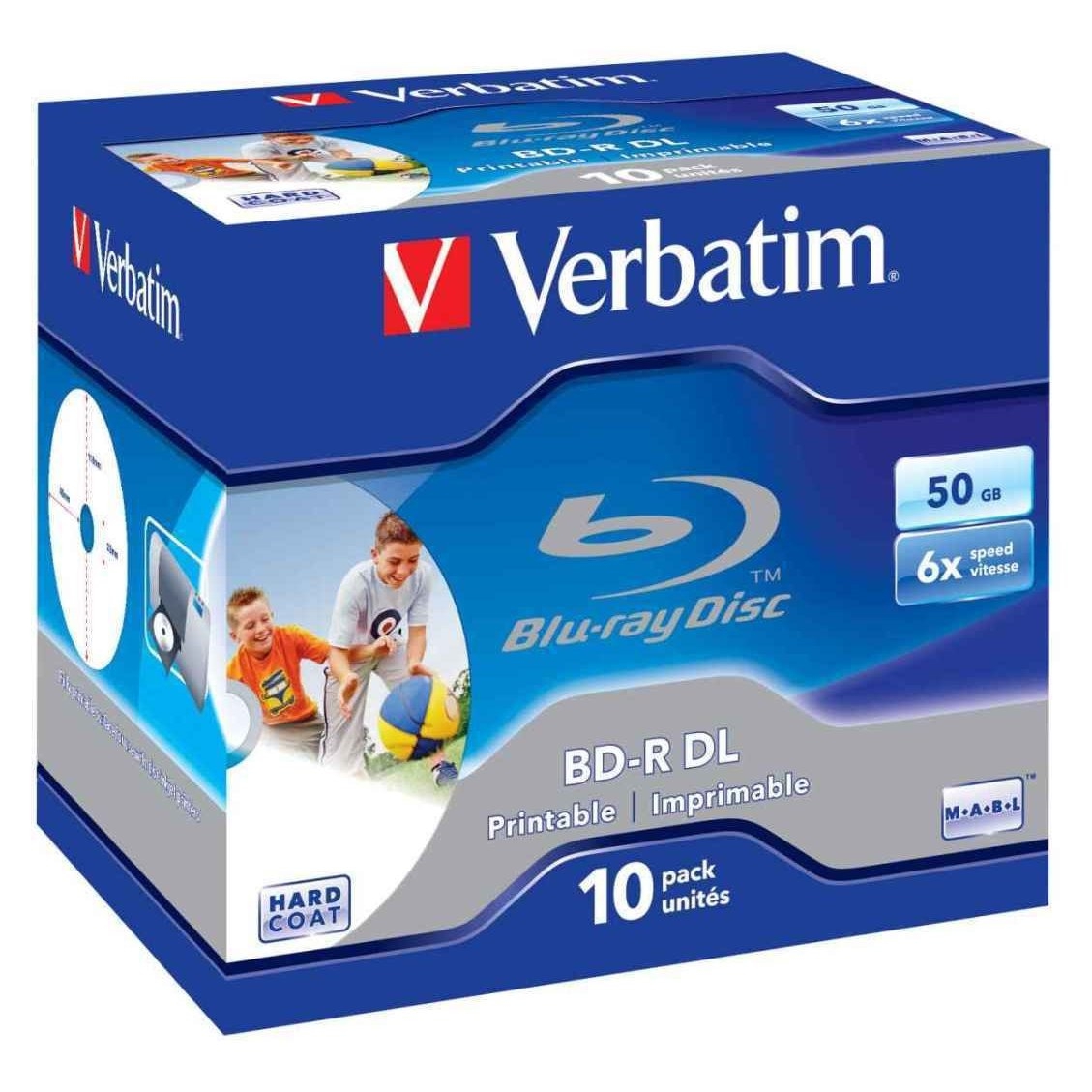 Mediu stocare Verbatim BD-R 50GB 6x jewel case 10 buc
