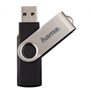 Hama Rotate 8GB USB 2.0 Black-Silver