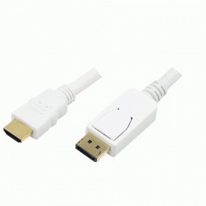 Logilink DisplayPort Male - HDMI Male, 2m, alb