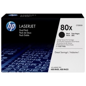 HP Toner 80X Black Dual-Pack