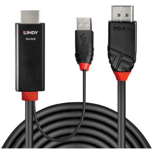 LINDY HDMI Male - DisplayPort Male, 1m, negru