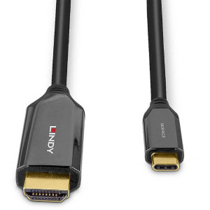LINDY USB Tip-C Male - HDMI Male, 3m, negru