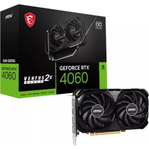 MSI GeForce RTX 4060 VENTUS 2X BLACK OC 8GB GDDR6 128-bit DLSS 3.0