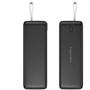Kruger Matz 2x USB, 1x USB, 40000 mAh, Black